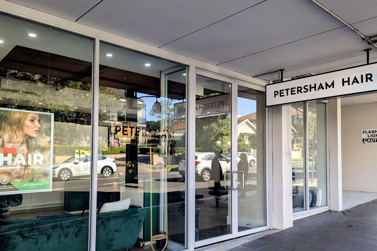Inner west hair salon shop front new canterbury road