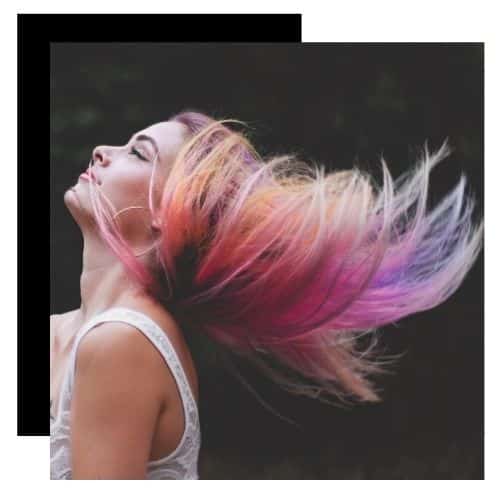 rainbow tint hair colour